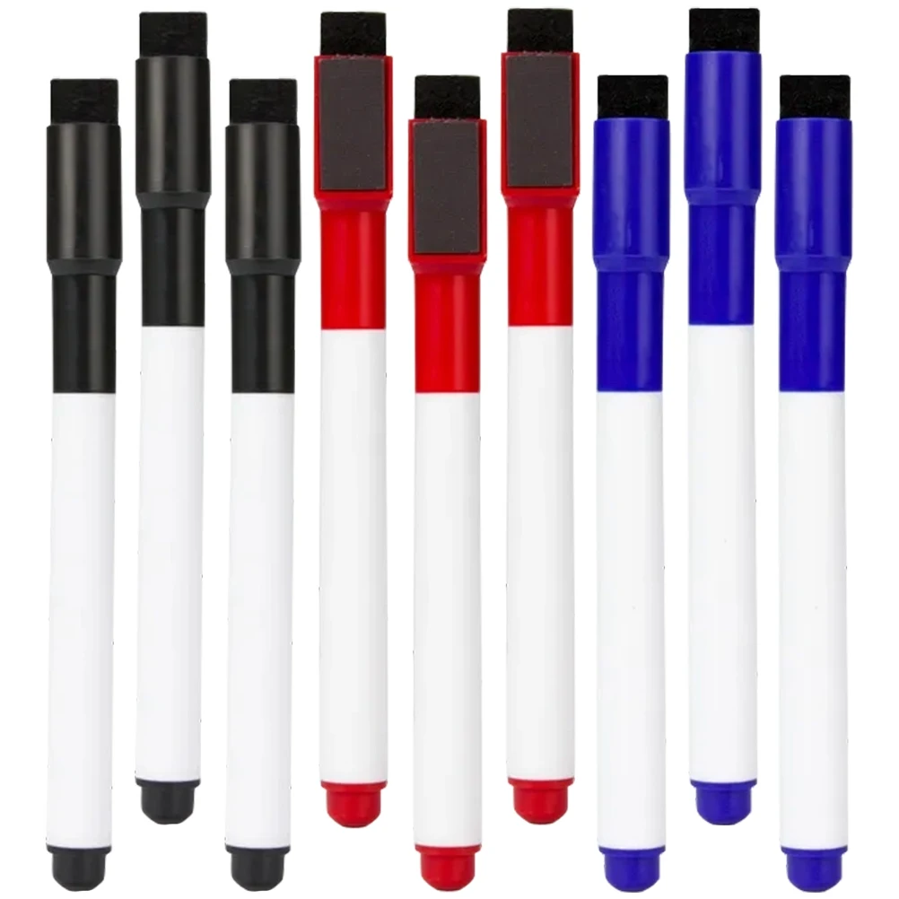 9pcs Magnetic Whiteboard Pen Dry Erase Markers Fine Tip Extra Fine Plastic Erasers Red Blue Black Office School Supplies
9pcs Magnetic Whiteboard Pen Dry Erase Markers Fine Tip Extra Fine Plastic Erasers Red Blue Black Office School Supplies