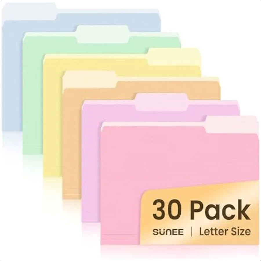 File Folders 30 Pack Manilla Folders 8.5 x 11 Colored File Folders Home Office School Supplies for Documents Files Paper 6 Brig
File Folders 30 Pack Manilla Folders 8.5 x 11 Colored File Folders Home Office School Supplies for Documents Files Paper 6 Brig