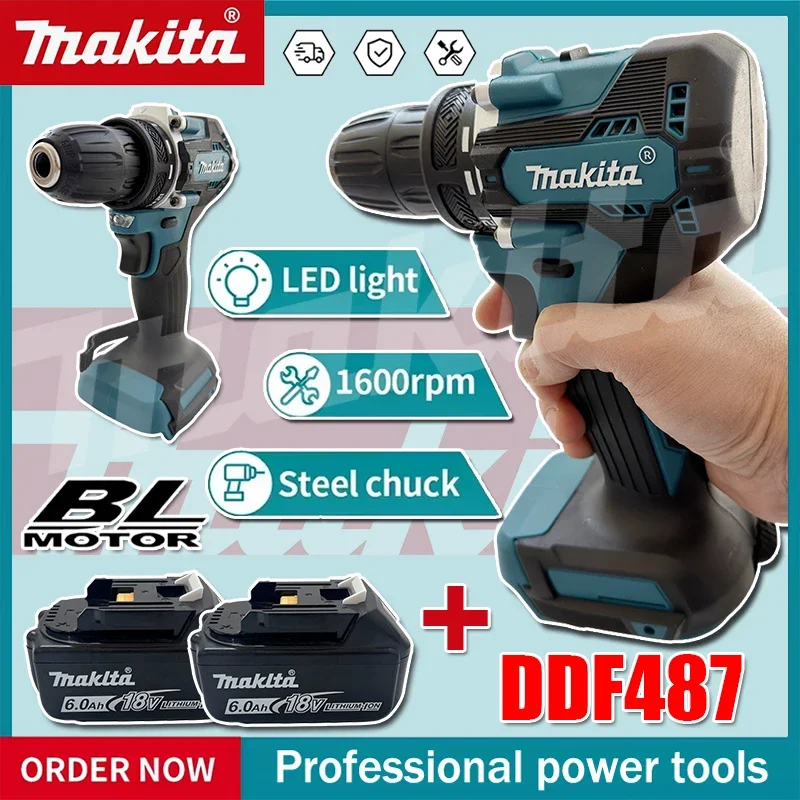 Бесщеточная электрическая отвертка Makita DDF487, аккумуляторная ударная дрель-шуруповерт, совместима с аккумуляторами 18В/20В
Бесщеточная электрическая отвертка Makita DDF487, аккумуляторная ударная дрель-шуруповерт, совместима с аккумуляторами 18В/20В