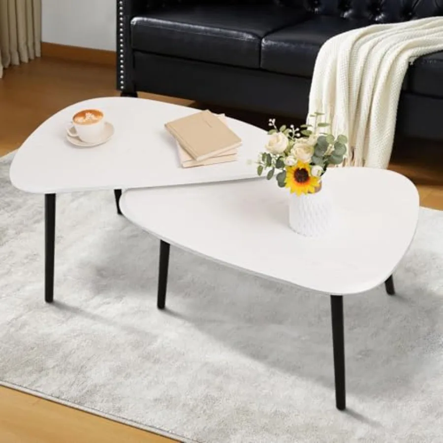 Nesting Triangle Coffee Table End Tables Set of 2 for Living Room Bedroom Industrial Small Stacking Side Tables for Couch
Nesting Triangle Coffee Table End Tables Set of 2 for Living Room Bedroom Industrial Small Stacking Side Tables for Couch