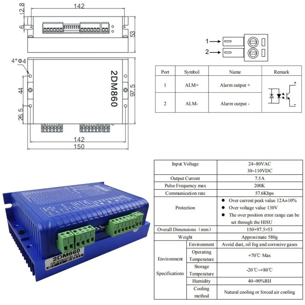 2 Phase Digital Stepper Motor Driver Microstep Controller 2DM860 Stepper Motor Drive Module Stepper Motor Controller
2 Phase Digital Stepper Motor Driver Microstep Controller 2DM860 Stepper Motor Drive Module Stepper Motor Controller