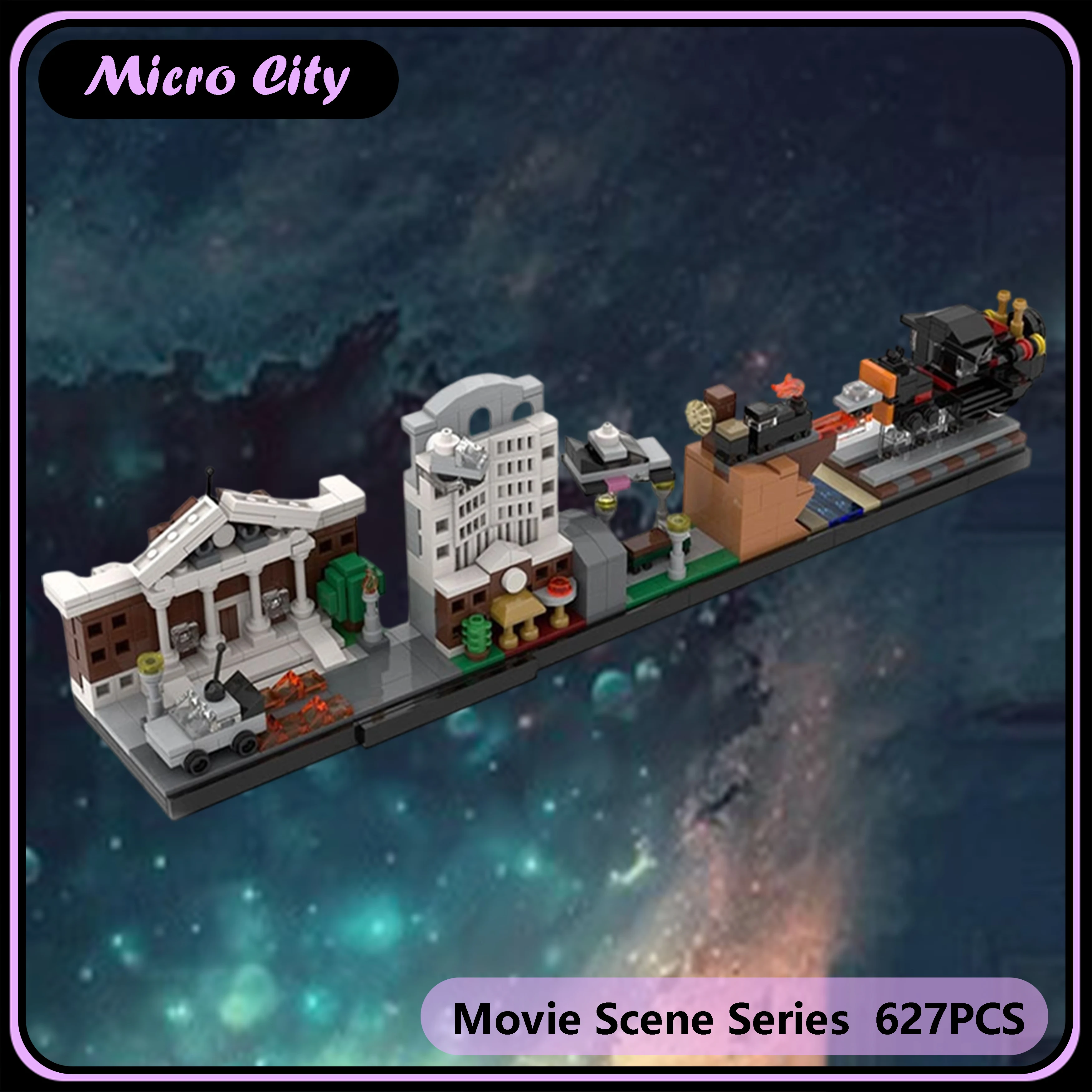 Micro MOC City Movie Scene Series Time Travel Skyline Вдохновленная архитектурой Строительные блоки Модель Коллекционный дисплей Подарки для детей 
Micro MOC City Movie Scene Series Time Travel Skyline Вдохновленная архитектурой Строительные блоки Модель Коллекционный дисплей Подарки для детей