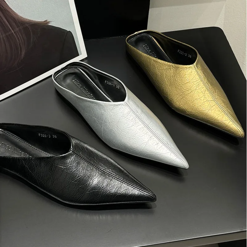 Модные женские шлепанцы на плоской подошве с острым носком, туфли-лодочки, новые роскошные летние женские шлепанцы, женские шлепанцы, сандалии на плоской подошве, обувь
Модные женские шлепанцы на плоской подошве с острым носком, туфли-лодочки, новые роскошные летние женские шлепанцы, женские шлепанцы, сандалии на плоской подошве, обувь