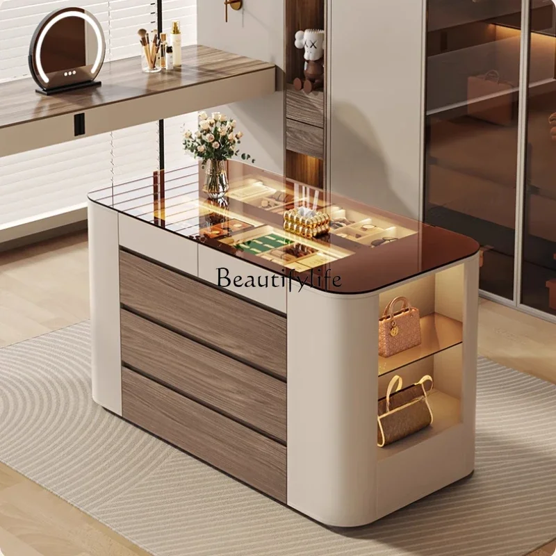 Italian minimalist midisland counter cloakroom floor-to-ceiling display jewelry storage locker
Italian minimalist midisland counter cloakroom floor-to-ceiling display jewelry storage locker