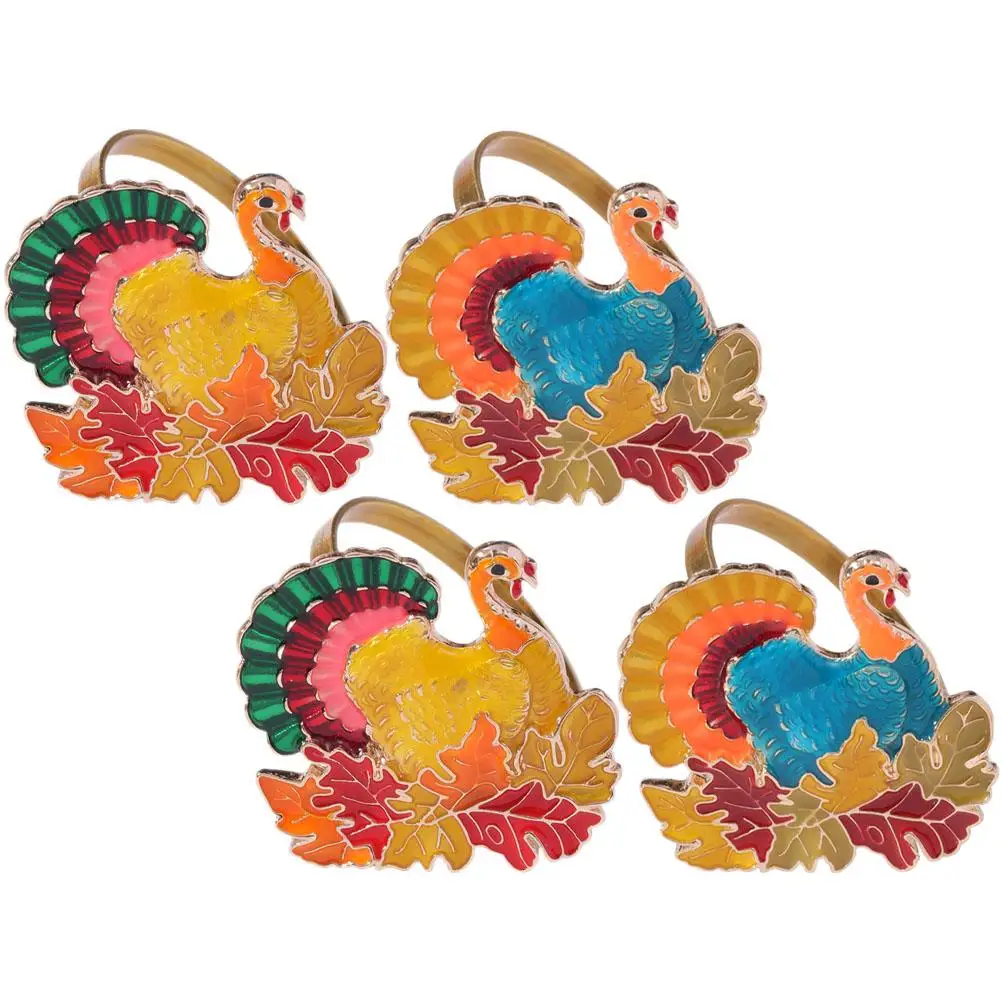4Pcs Turkey Maple Leaf Party Ring Holder Decor Napkin Buckle Thanksgiving Day Home nament Festival Napkin Holder
4Pcs Turkey Maple Leaf Party Ring Holder Decor Napkin Buckle Thanksgiving Day Home nament Festival Napkin Holder