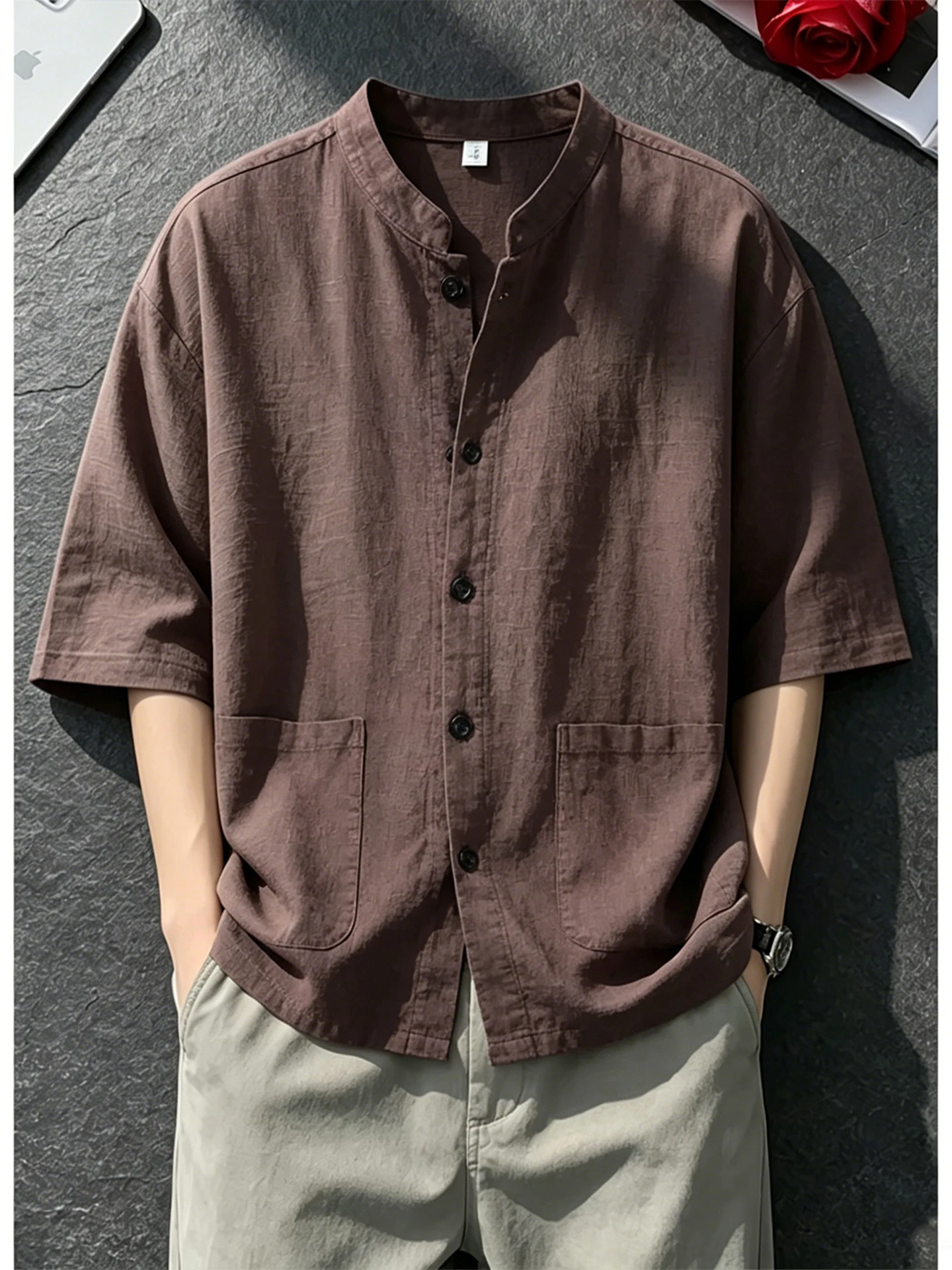 Chinese Style Casual Loose Short Sleeve Shirt Men's Summer Thin Breathable Sun Protection Half Sleeve Shirt Linen Fabric Yout...
Chinese Style Casual Loose Short Sleeve Shirt Men's Summer Thin Breathable Sun Protection Half Sleeve Shirt Linen Fabric Yout...
