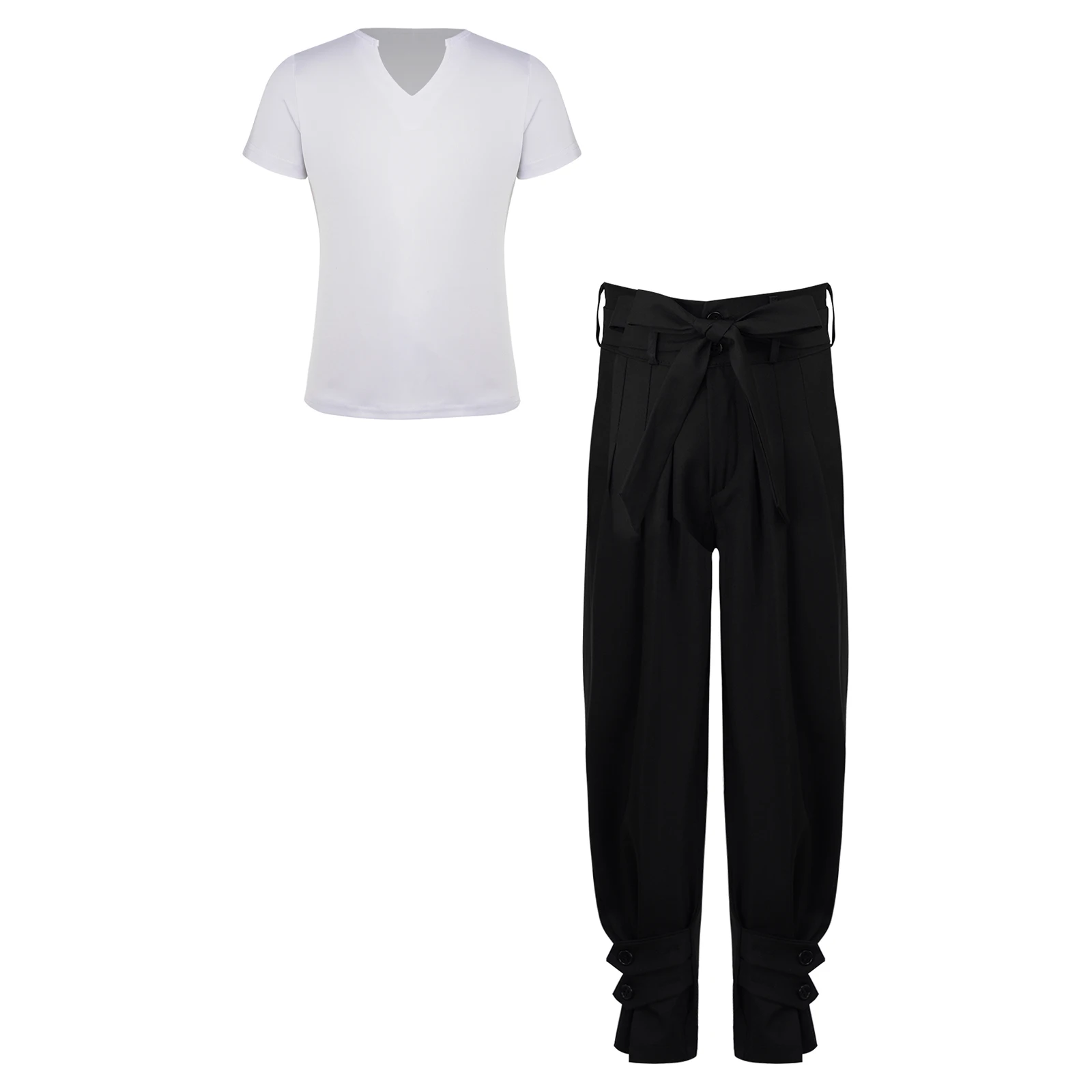 Kids Boys Latin Rumba Dance Competition Costume Short Sleeve Top Button Closure Pants for Stage Practice Ballroom Performance
Kids Boys Latin Rumba Dance Competition Costume Short Sleeve Top Button Closure Pants for Stage Practice Ballroom Performance