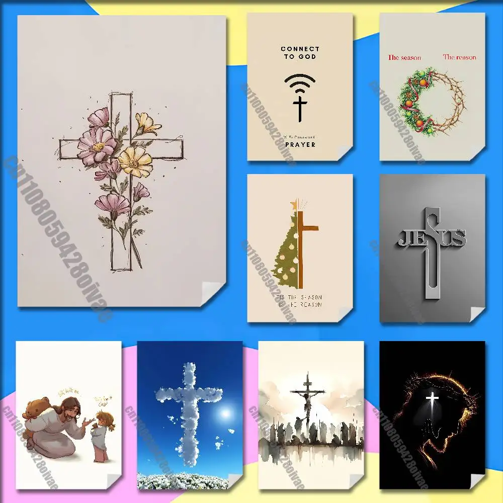 Christmas Jesus Girl God Cross Poster Wall Murals For Home 21x30cm Self-adhesive Decoration Sticker Playbill Cover
Christmas Jesus Girl God Cross Poster Wall Murals For Home 21x30cm Self-adhesive Decoration Sticker Playbill Cover