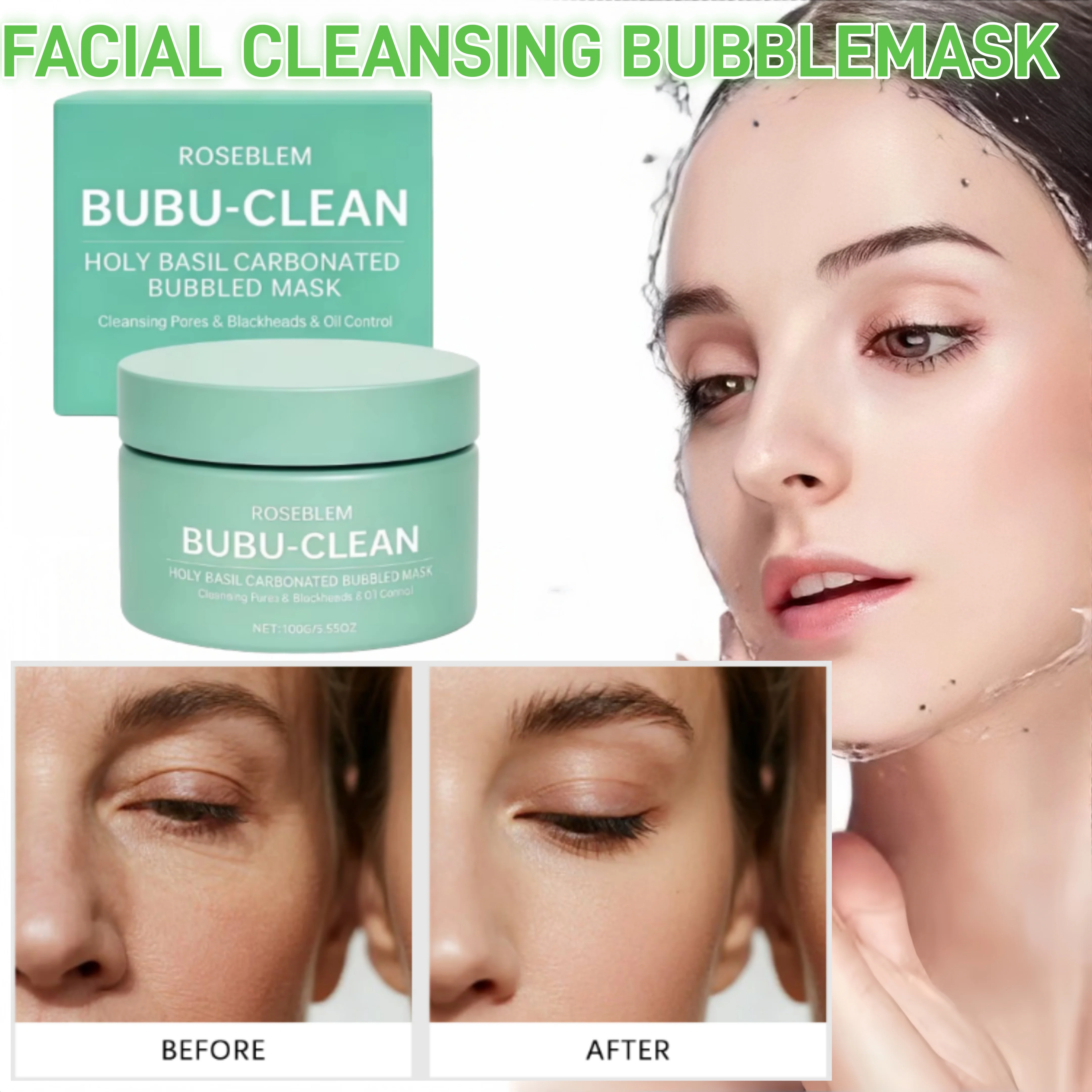 Пенящаяся маска для лица: очищение, отшелушивание, контроль жирности, удаление черных точек, сужение пор, осветление кожи, улучшение текстуры, смягчение огрубевшей кожи
Пенящаяся маска для лица: очищение, отшелушивание, контроль жирности, удаление черных точек, сужение пор, осветление кожи, улучшение текстуры, смягчение огрубевшей кожи