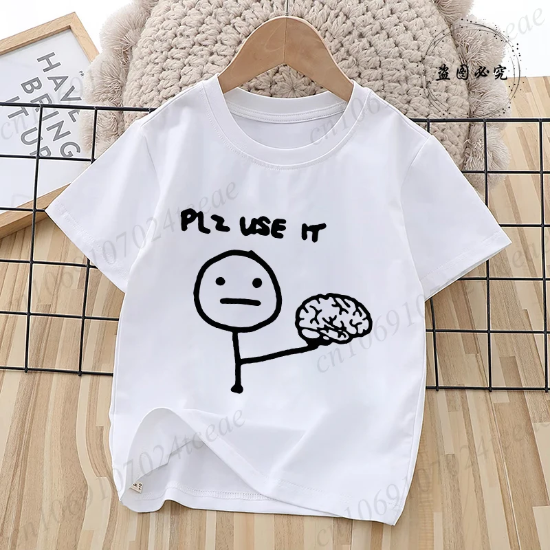 Please Use This Your Brain Sarcasm T-shirt Casual 100% Cotton Tee-shirt Boys/girls Tees Kids Graphic Print Tshirt Clothes Tees
Please Use This Your Brain Sarcasm T-shirt Casual 100% Cotton Tee-shirt Boys/girls Tees Kids Graphic Print Tshirt Clothes Tees
