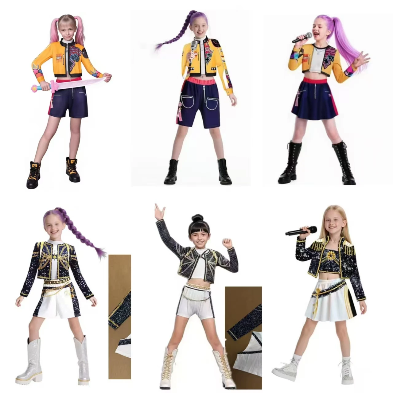 KPop Demon Hunters Rumi Zoey Mira Косплей Костюм, официальный стиль наряд с 3D принтом для девочек на Хэллоуин и сценическое шоу
KPop Demon Hunters Rumi Zoey Mira Косплей Костюм, официальный стиль наряд с 3D принтом для девочек на Хэллоуин и сценическое шоу
