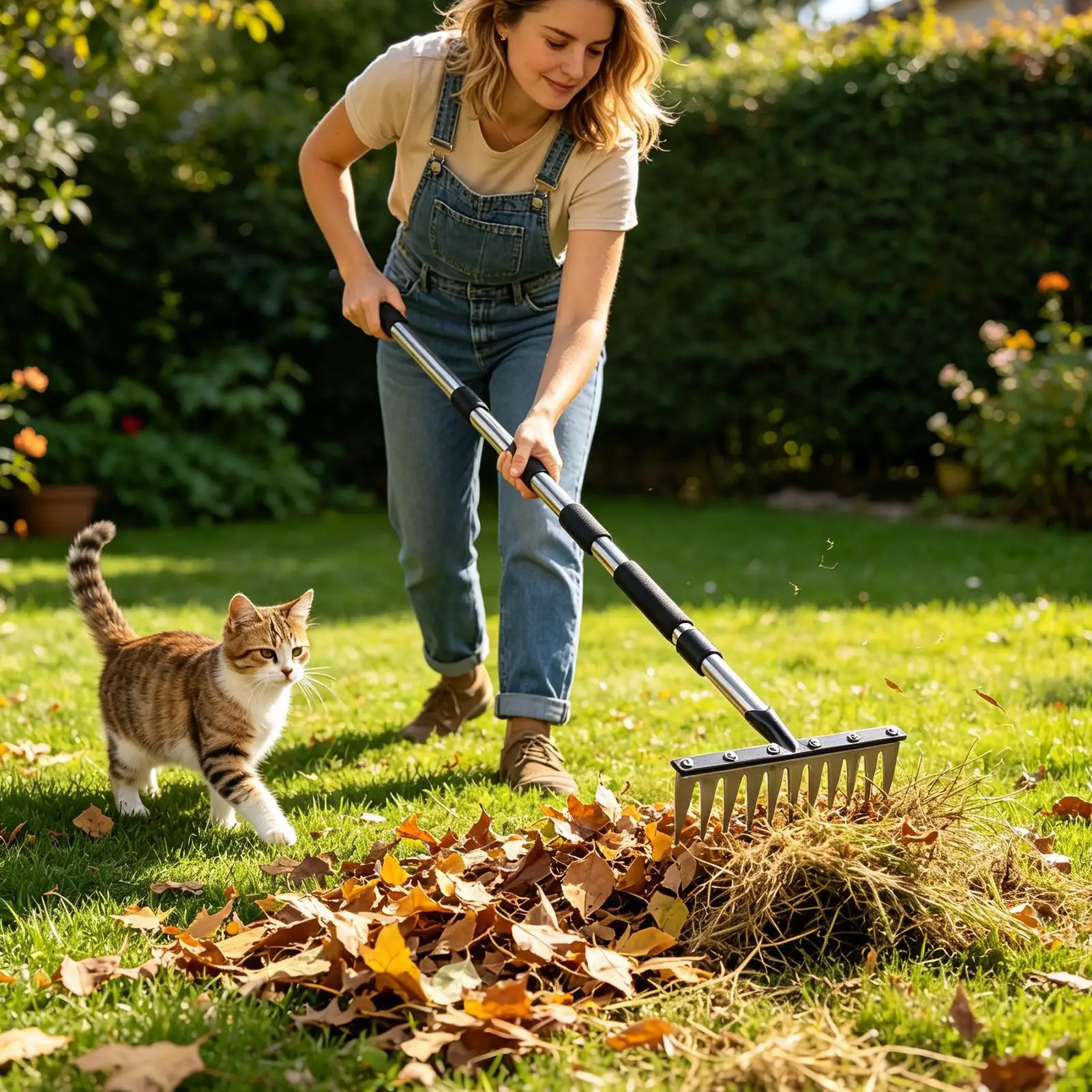 Rake For Grass Debris Removal Tool 5 Serrated Design Ergonomic Curved Handle Lawn Garden Leaf Rake For Soil Leveling
Rake For Grass Debris Removal Tool 5 Serrated Design Ergonomic Curved Handle Lawn Garden Leaf Rake For Soil Leveling