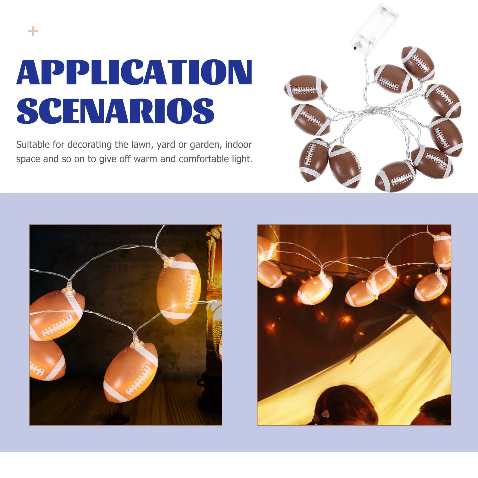 Rugby String Light 10M 20Leds Operated Waterproof PP Material Decorative Lights for Garden Wall Party Sports Theme
Rugby String Light 10M 20Leds Operated Waterproof PP Material Decorative Lights for Garden Wall Party Sports Theme