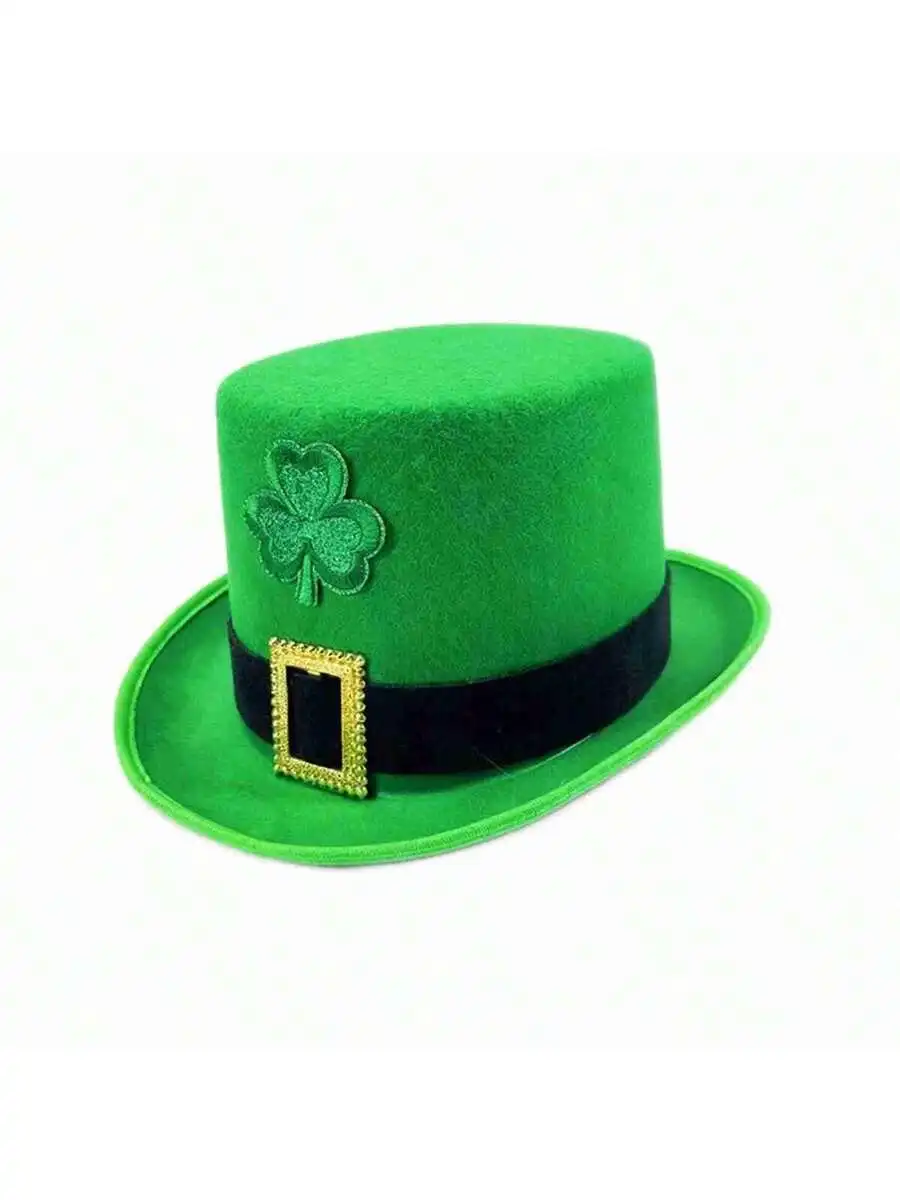 Green Shamrock Top Hat With Belt Buckle For Adult Party Stage Costume
Green Shamrock Top Hat With Belt Buckle For Adult Party Stage Costume