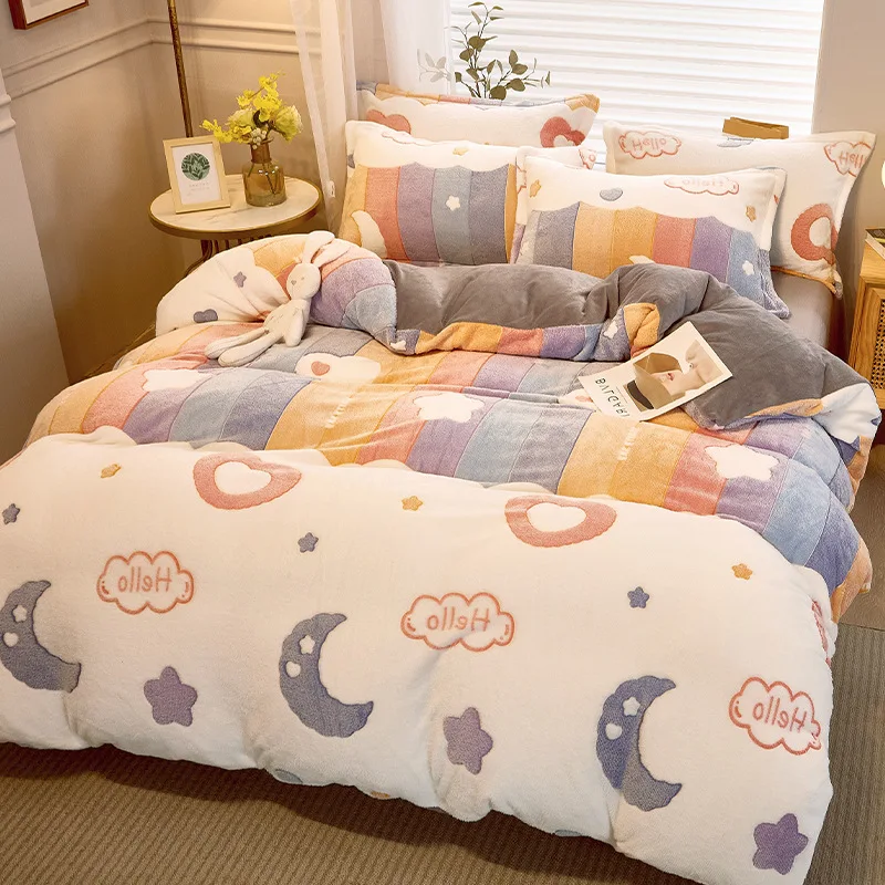 3Pcs Duvet Cover Set,1Pc Flower Print Thicken Winter Warm Duvet Cover with 2Pcs Pillowcases for Double Bed Funda Nordica Cama
3Pcs Duvet Cover Set,1Pc Flower Print Thicken Winter Warm Duvet Cover with 2Pcs Pillowcases for Double Bed Funda Nordica Cama
