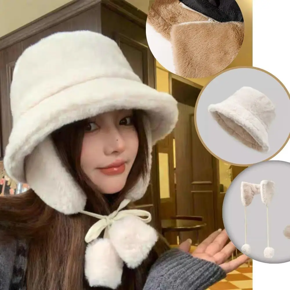 Faux Rabbit Fur Bucket Hat For Women Plush Fisherman Hat Warm Women's Winter Hat Thicken Cold Snowy Day Panama Cap Chrismas Gift
Faux Rabbit Fur Bucket Hat For Women Plush Fisherman Hat Warm Women's Winter Hat Thicken Cold Snowy Day Panama Cap Chrismas Gift