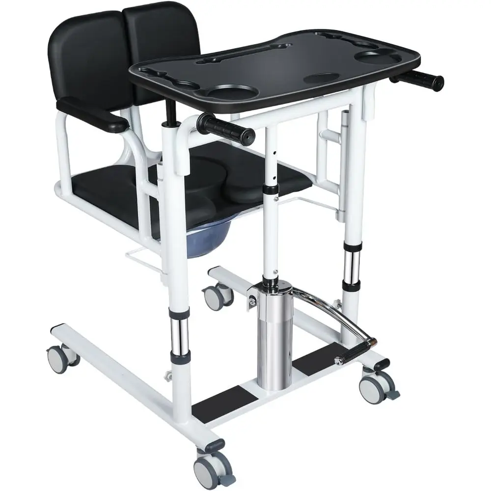 Height-Adjustable 5-in-1 Transfer Chair with 180° Split Seat for Patients and Elderly (Silver, 26L x 20W x 44)
Height-Adjustable 5-in-1 Transfer Chair with 180° Split Seat for Patients and Elderly (Silver, 26L x 20W x 44)