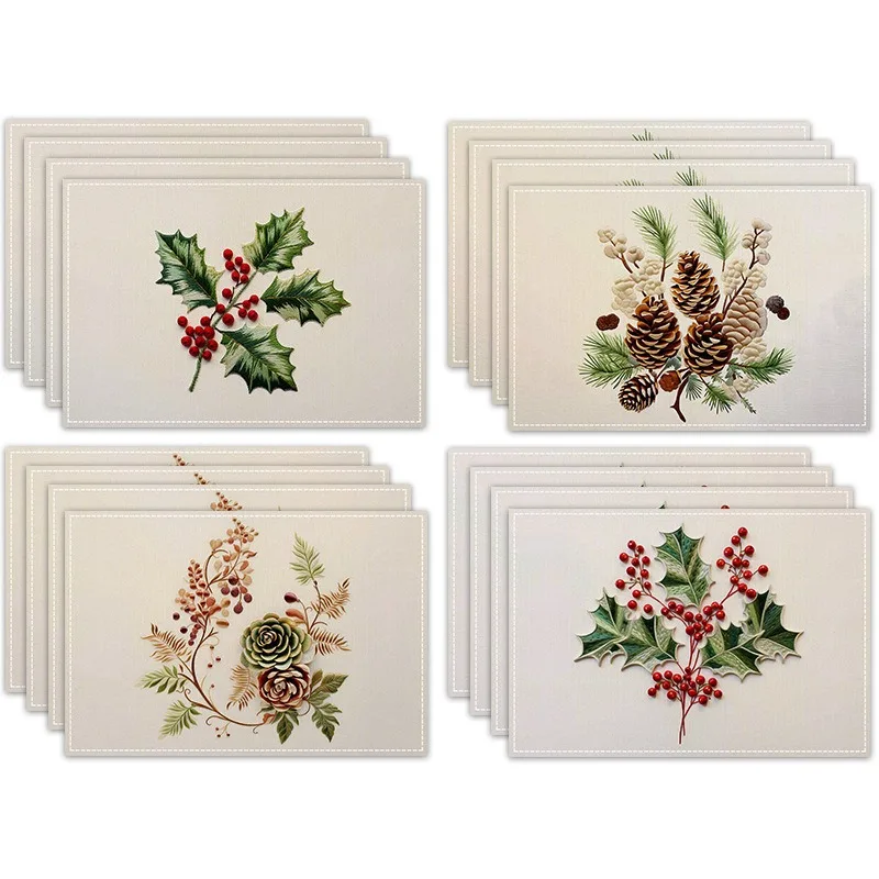 4/6/8PcsLeave Mats Elegant Flower Leaf Pattern Placemats for Dining Kitchen Party Decor Waterproof Heat Resistant Country Style
4/6/8PcsLeave Mats Elegant Flower Leaf Pattern Placemats for Dining Kitchen Party Decor Waterproof Heat Resistant Country Style