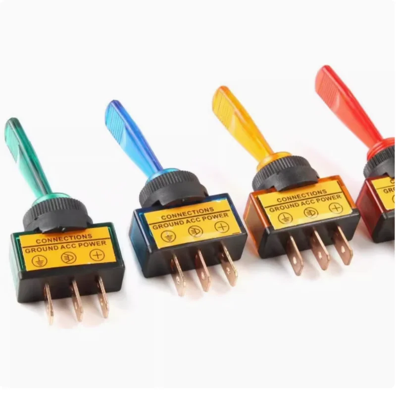 12 В постоянного тока, 20 А, 3-контактный тумблер ВКЛ-ВЫКЛ, красный, зеленый, желтый, синий, светодиодный светильник ASW-14D ASW-13D 
12 В постоянного тока, 20 А, 3-контактный тумблер ВКЛ-ВЫКЛ, красный, зеленый, желтый, синий, светодиодный светильник ASW-14D ASW-13D