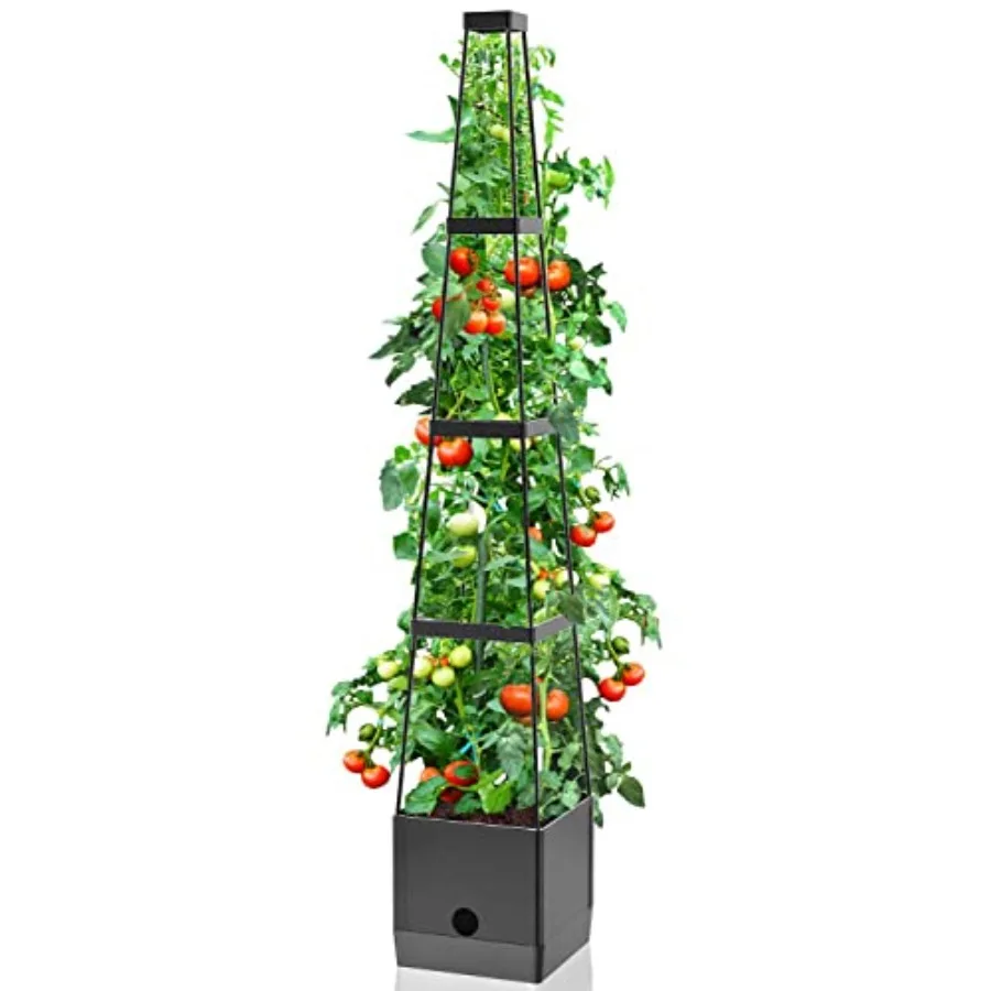 Raised Garden Bed Planter Boxes and Trellis, Tomato Cage and Planter Pot Outdoor 59" Plant Support with Self Watering for Climb
Raised Garden Bed Planter Boxes and Trellis, Tomato Cage and Planter Pot Outdoor 59" Plant Support with Self Watering for Climb