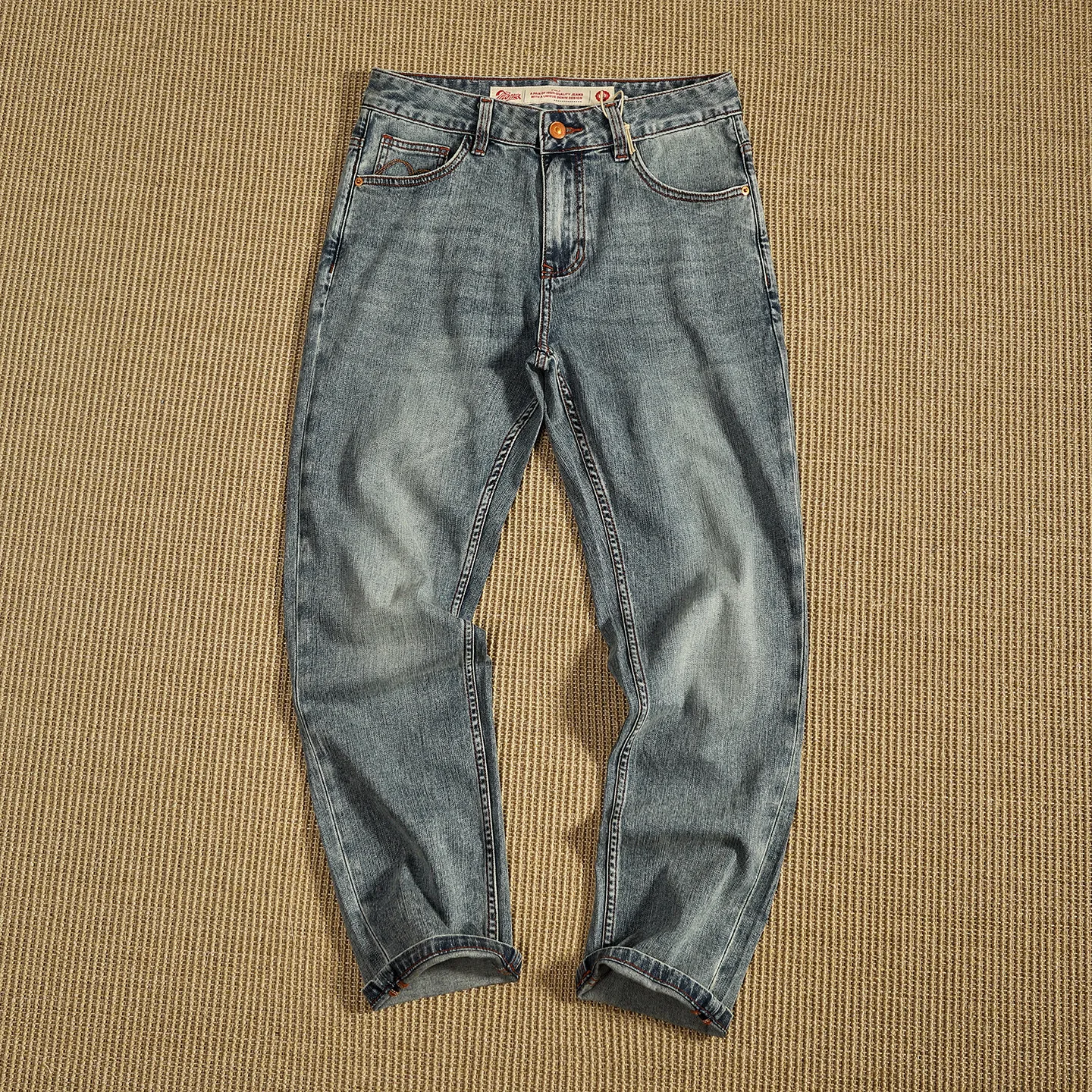 SLIM Fit Tapered Straight Leg Lyocell Denim Jeans for Men American Vintage Classic Washed Distressed Stretch Flowy Drape Pants
SLIM Fit Tapered Straight Leg Lyocell Denim Jeans for Men American Vintage Classic Washed Distressed Stretch Flowy Drape Pants