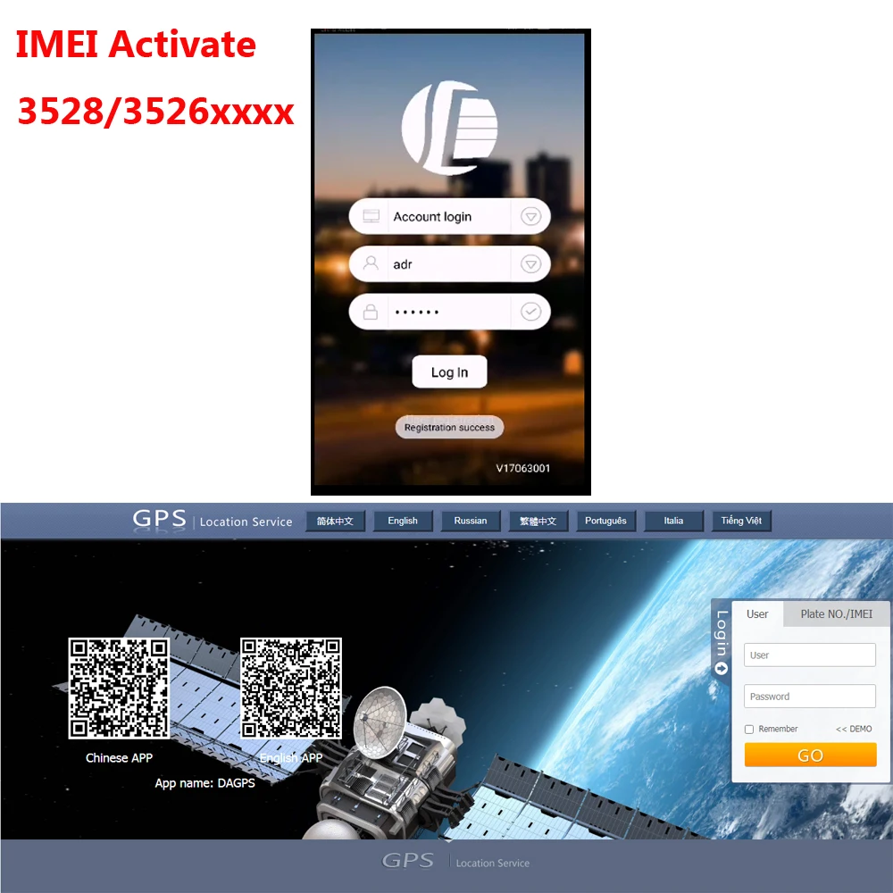 GPS IMEI Active 10 years Lifetime For DAGPS GPS tracker For GT02 GT06 TK200 TK210 TK206 TK800 work with gps110.org 3528/3526
GPS IMEI Active 10 years Lifetime For DAGPS GPS tracker For GT02 GT06 TK200 TK210 TK206 TK800 work with gps110.org 3528/3526