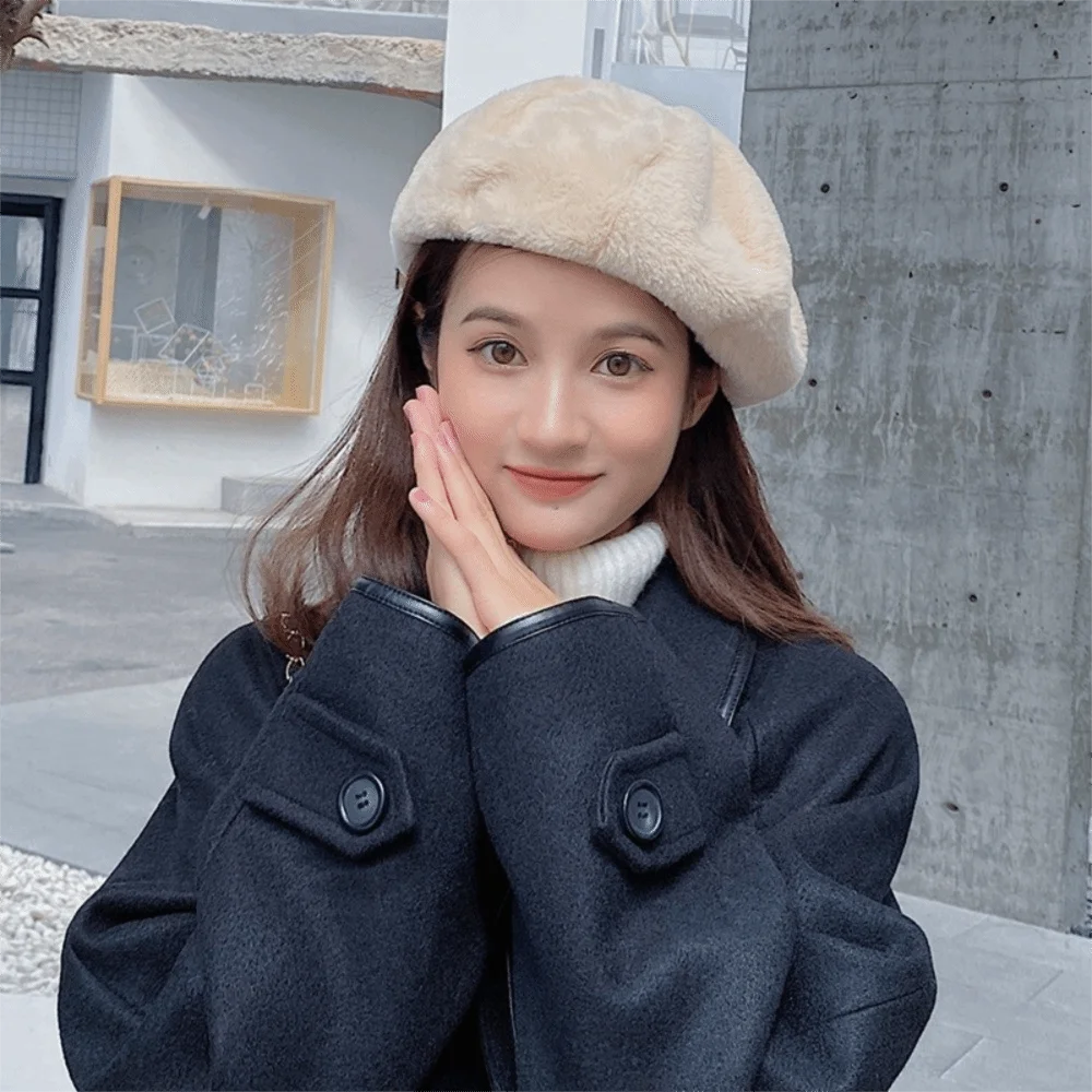Fashion Keep Warm Women Berets Plush Korean Style Painter Caps Solid Color Octagonal Hat Ladies
Fashion Keep Warm Women Berets Plush Korean Style Painter Caps Solid Color Octagonal Hat Ladies
