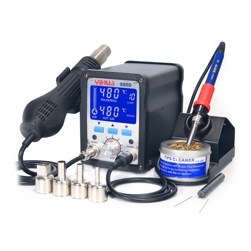 High Quality 995D High Power Heat Repair Tool Soldering Station 2 In 1 Hot Air Repair Tool Set Kit Welding Repair Tools
High Quality 995D High Power Heat Repair Tool Soldering Station 2 In 1 Hot Air Repair Tool Set Kit Welding Repair Tools