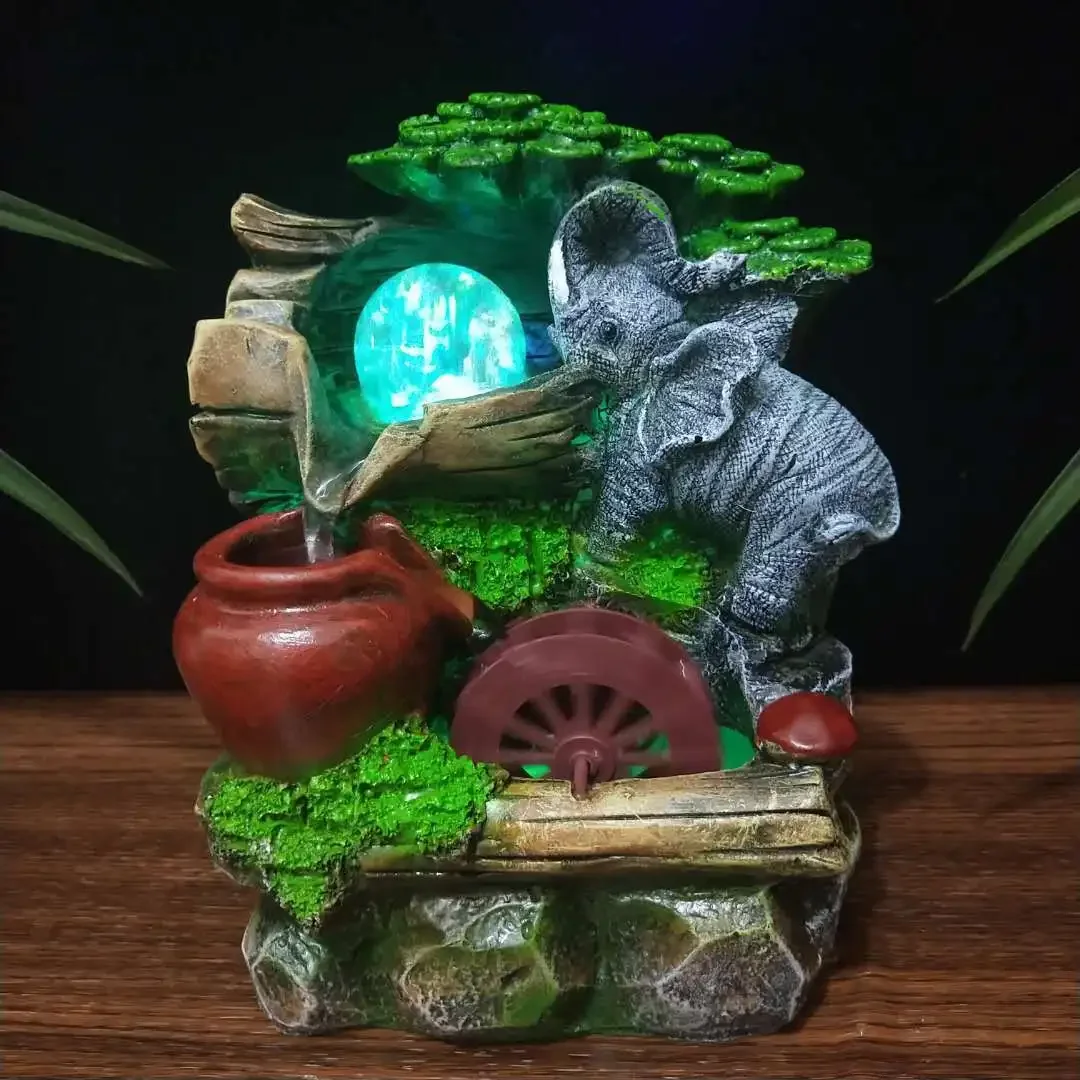 Tabletop Fountain Indoor Small Rockery Desktop Mountain Cascading Waterfall with Rolling Ball Waterwheel for Gift and Decoration
Tabletop Fountain Indoor Small Rockery Desktop Mountain Cascading Waterfall with Rolling Ball Waterwheel for Gift and Decoration