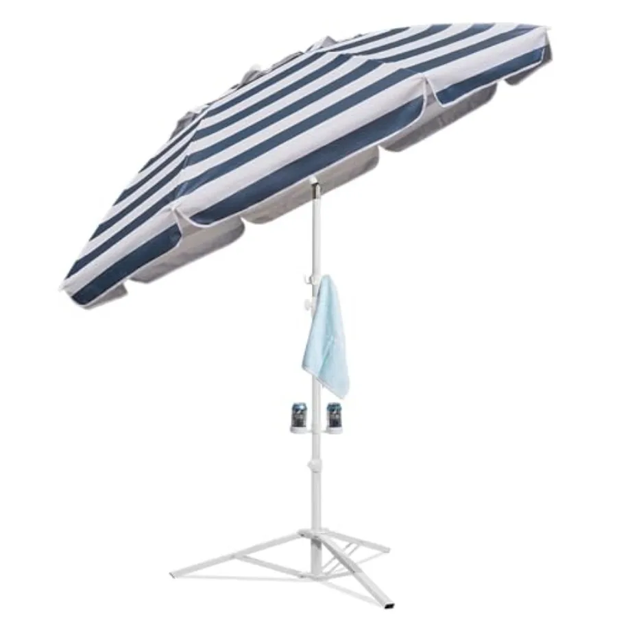 Shade Umbrella for outdoor sporting games, premium polyester fabric, stripe blue, lightweight portable design with adjustable h
Shade Umbrella for outdoor sporting games, premium polyester fabric, stripe blue, lightweight portable design with adjustable h
