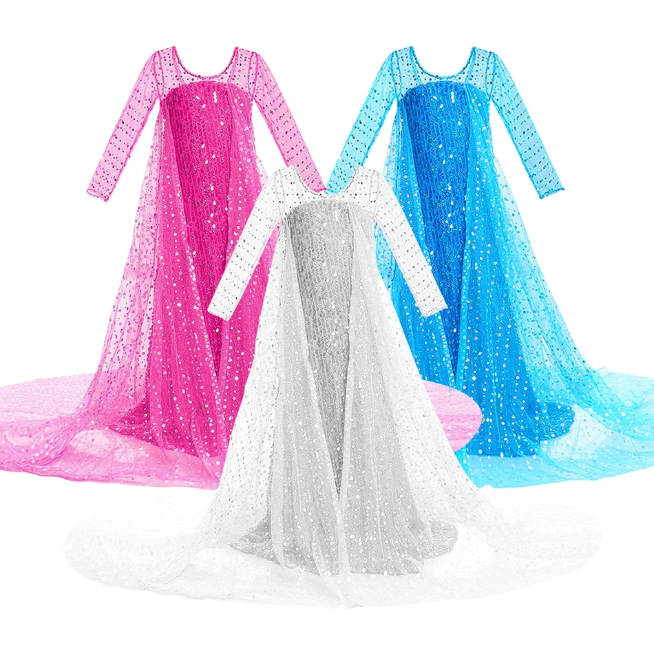 Kids Snow Queen Cosplay Dress Little Girls Princess Carnival Long Sleeve Princess Clothing Summer Sequin Clothing Halloween Gown
Kids Snow Queen Cosplay Dress Little Girls Princess Carnival Long Sleeve Princess Clothing Summer Sequin Clothing Halloween Gown