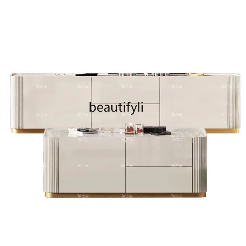 zq1Floor-to-ceiling light luxury rock panel TV cabinet, solid wood living room storage, cabinet coffee table milk white
zq1Floor-to-ceiling light luxury rock panel TV cabinet, solid wood living room storage, cabinet coffee table milk white