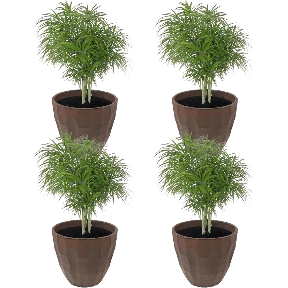 Sunnydaze Pebbled Polyresin Round Outdoor Planter - 15.75" Flower Pot for Indoor or Outdoor Use - Dark Brown - Set of 4
Sunnydaze Pebbled Polyresin Round Outdoor Planter - 15.75" Flower Pot for Indoor or Outdoor Use - Dark Brown - Set of 4