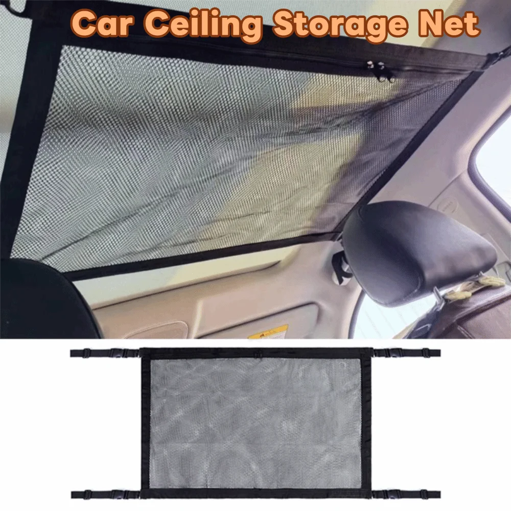 Double Layer Car Ceiling Storage Net Space-saving Zippered Car Ceiling Mesh Pouch Black Large Capacity
Double Layer Car Ceiling Storage Net Space-saving Zippered Car Ceiling Mesh Pouch Black Large Capacity