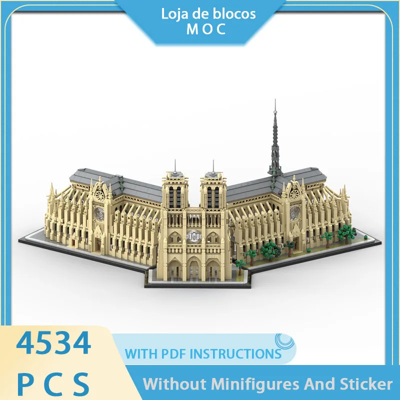 Exquisite new MOC building block model, Notre Dame Cathedral page edition technology, modular holiday gift toy DIY assembly set
Exquisite new MOC building block model, Notre Dame Cathedral page edition technology, modular holiday gift toy DIY assembly set