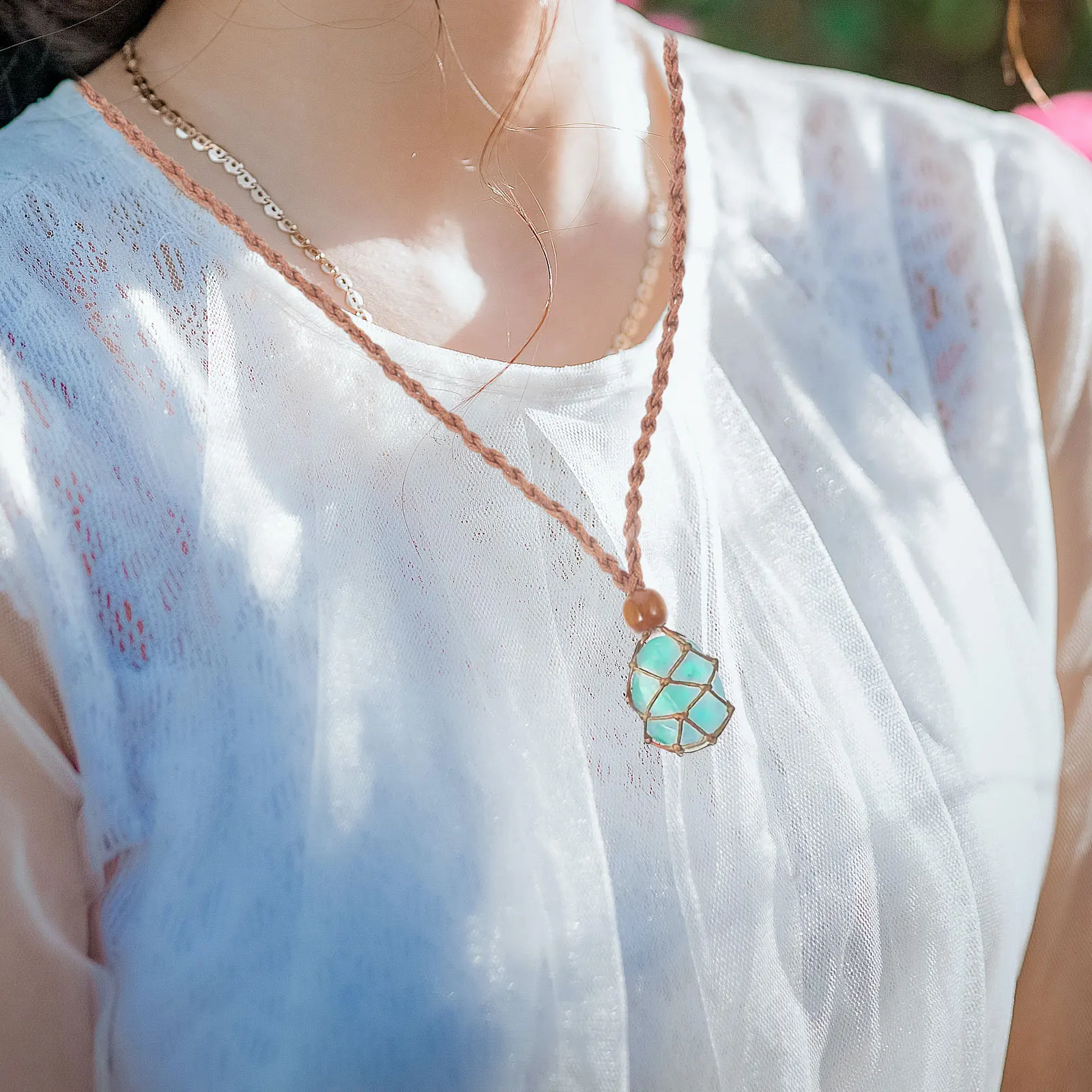 10pcs Stone Weaving Necklace Handcrafted Adjustable Diy Pendant Holder Woven Net Design Black Coffee Color Options
10pcs Stone Weaving Necklace Handcrafted Adjustable Diy Pendant Holder Woven Net Design Black Coffee Color Options