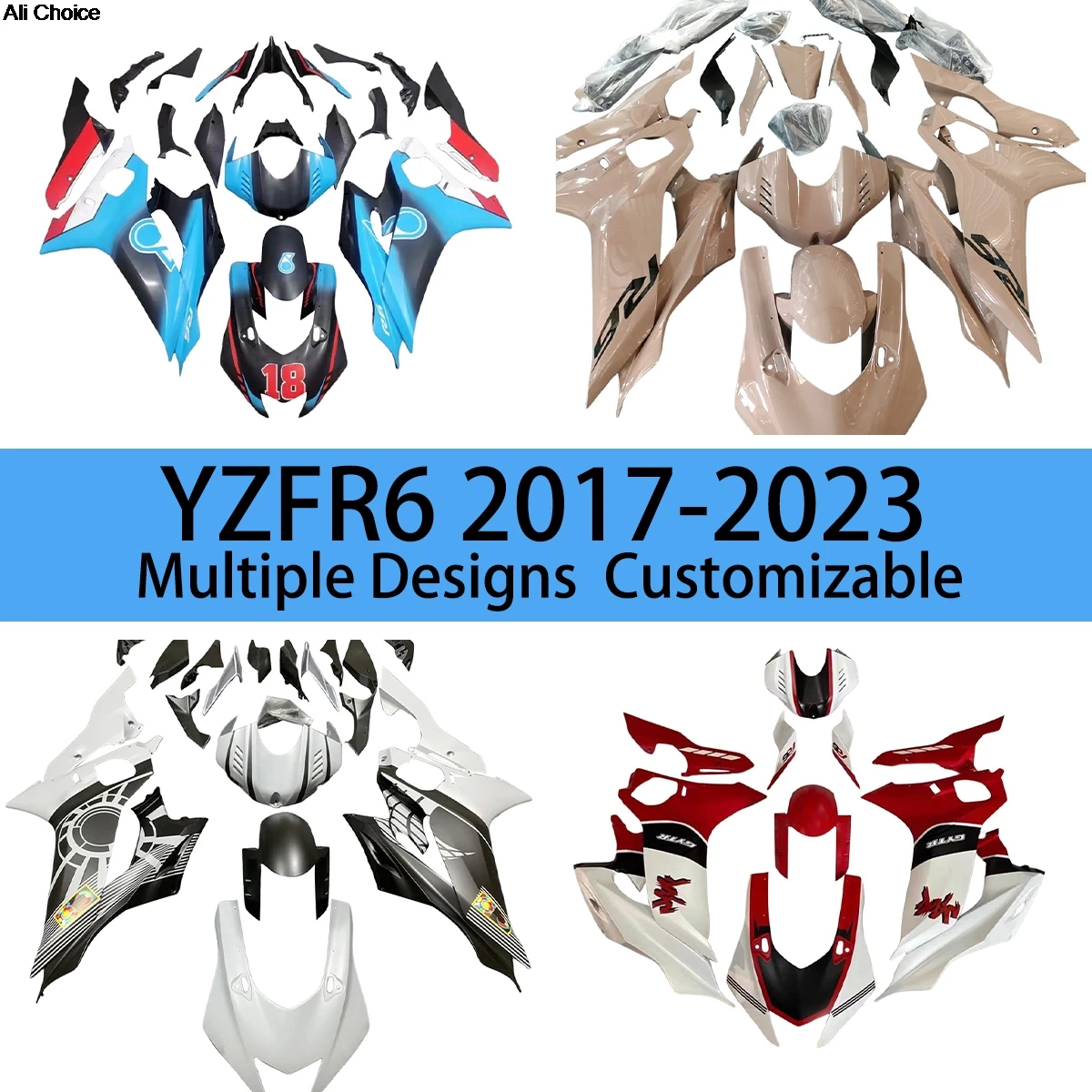 Fit For YAMAHA YZF R6 2017 2018 2019 2020 2021 2022 2023 Fairings Set YZFR6 17-23 Fairing Kit
Fit For YAMAHA YZF R6 2017 2018 2019 2020 2021 2022 2023 Fairings Set YZFR6 17-23 Fairing Kit