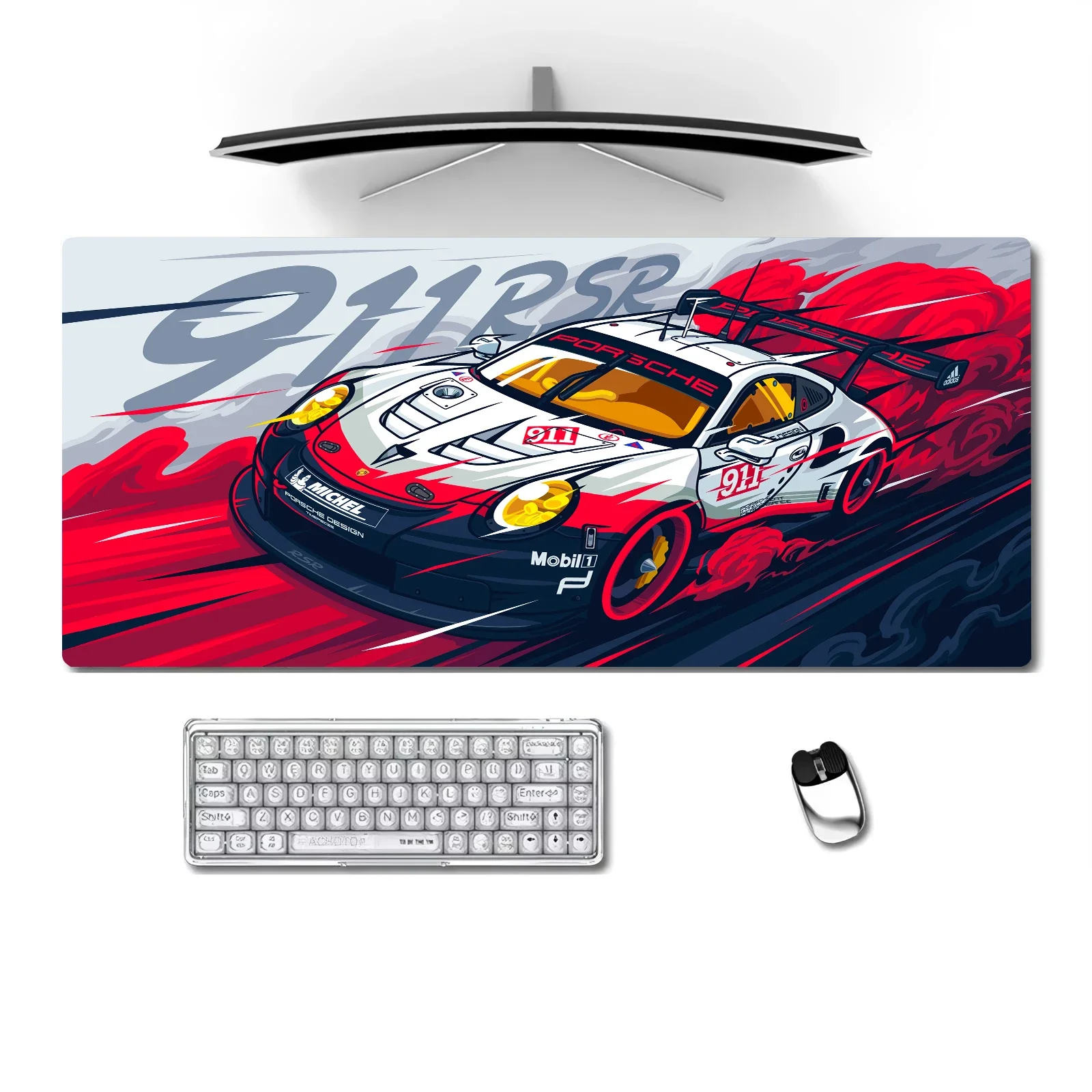 PORSCHE 911 Anime Sports Car Mouse Pad Large Computer Office Game Mat Rubber Non-slip Gaming Accessories Keyboard Long Desk Pads
PORSCHE 911 Anime Sports Car Mouse Pad Large Computer Office Game Mat Rubber Non-slip Gaming Accessories Keyboard Long Desk Pads