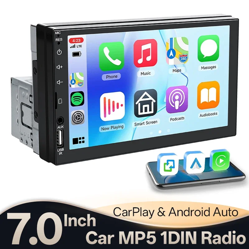7inch Car Radio Car Multimedia Player Support Carplay Android Auto HD Touch Screen FM AUX Input Bluetooth MirrorLink
7inch Car Radio Car Multimedia Player Support Carplay Android Auto HD Touch Screen FM AUX Input Bluetooth MirrorLink