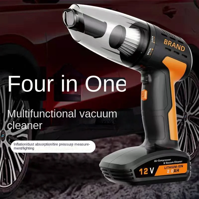 Wireless vacuum cleaner, inflatable pump, light, tire pressure measurement 4-in-1 car household portable vacuum cleaner
Wireless vacuum cleaner, inflatable pump, light, tire pressure measurement 4-in-1 car household portable vacuum cleaner