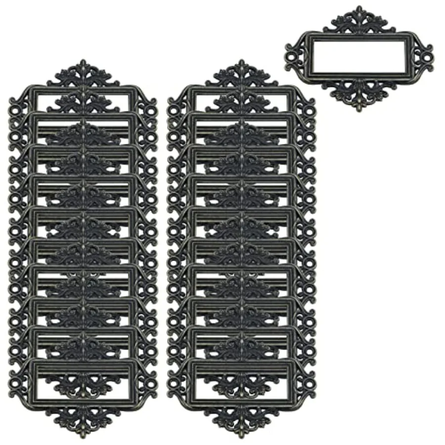 24 Pack Vintage Lace-up Office Library File Drawer Tag Business Card Slot Label Holder Metal Frame Antique Bronze
24 Pack Vintage Lace-up Office Library File Drawer Tag Business Card Slot Label Holder Metal Frame Antique Bronze