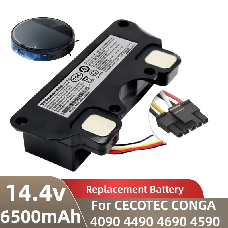 Original 6500mAh Replacement Battery For CECOTEC CONGA 4090 4490 4590 4690 Robot Vacuum Cleaner Accessories Spare Parts Tool
Original 6500mAh Replacement Battery For CECOTEC CONGA 4090 4490 4590 4690 Robot Vacuum Cleaner Accessories Spare Parts Tool