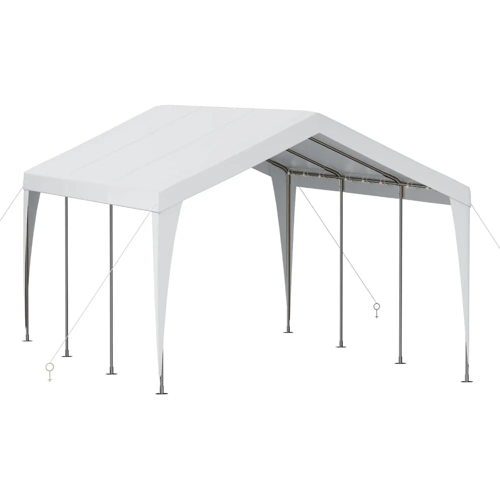Carport 10x20 Heavy Duty Portable Garage,Galvanized Frame Carport Canopy,Portable Garages and Shelters with 8 Leg&4 Wind Rope,Ca
Carport 10x20 Heavy Duty Portable Garage,Galvanized Frame Carport Canopy,Portable Garages and Shelters with 8 Leg&4 Wind Rope,Ca