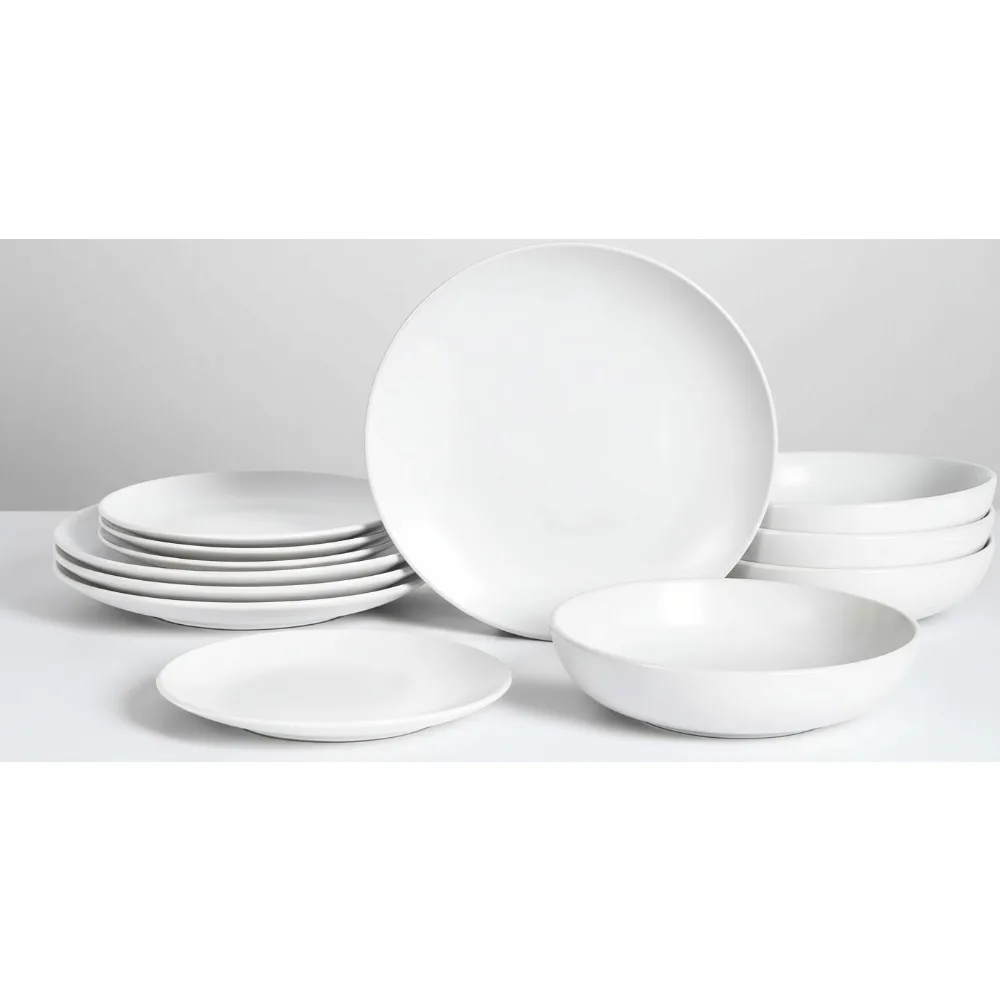 Набор столовой посуды из камня, 12 предметов, можно мыть в посудомоечной машине и микроволновой печи, тарелки и миски на 4 предмета, элегантный белый цвет
Набор столовой посуды из камня, 12 предметов, можно мыть в посудомоечной машине и микроволновой печи, тарелки и миски на 4 предмета, элегантный белый цвет