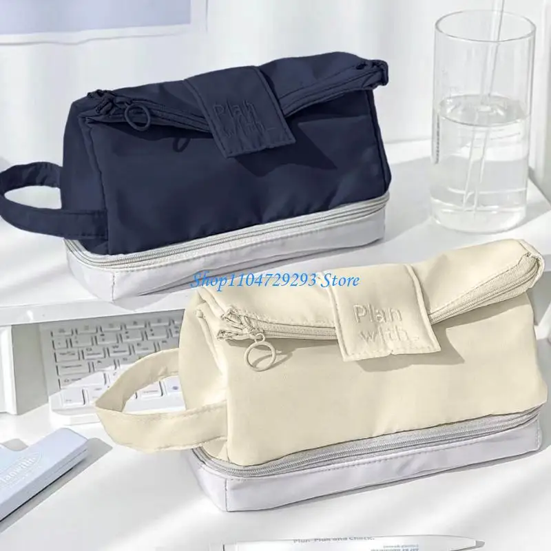 Y2GD Storage Bag Foldable Pencil Bag Double Layer Pencil Case Large Capacity Pen Bag
Y2GD Storage Bag Foldable Pencil Bag Double Layer Pencil Case Large Capacity Pen Bag
