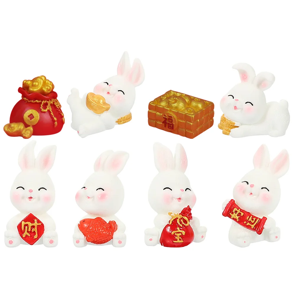 8pcs Resin Rabbit Figurines Auspicious Mini Animal Decor Desktop Statues DurableBunny Ornaments Cartoon Garden Decor
8pcs Resin Rabbit Figurines Auspicious Mini Animal Decor Desktop Statues DurableBunny Ornaments Cartoon Garden Decor