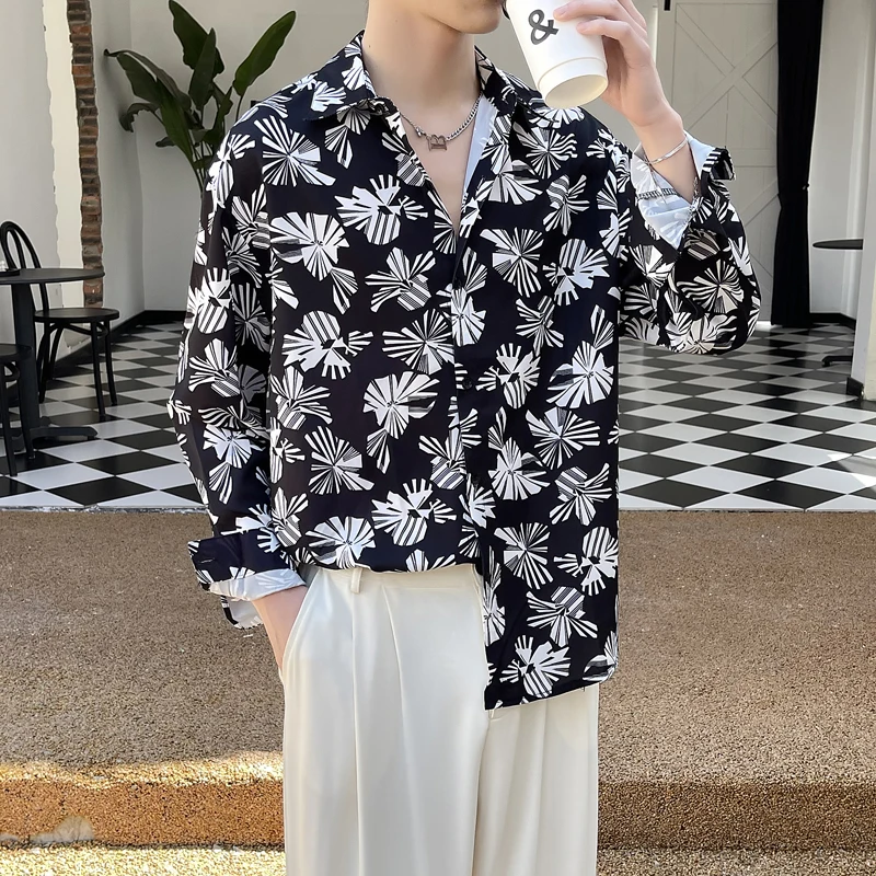 Lightweight Ice Silk Long Sve Men's irt Floral Print Loose Fit Anti-Uv Summer Casual irt Premium Quali Teen Faion
Lightweight Ice Silk Long Sve Men's irt Floral Print Loose Fit Anti-Uv Summer Casual irt Premium Quali Teen Faion