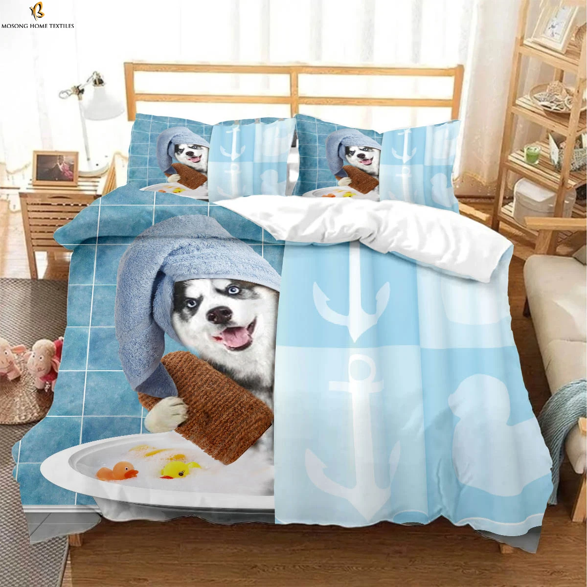 Bathing Dog Funny Animal 3d Printed Quilt Cover Children's Room Bedding Set Quilt Cover Pillowcase 3 Pieces Machine Washable
Bathing Dog Funny Animal 3d Printed Quilt Cover Children's Room Bedding Set Quilt Cover Pillowcase 3 Pieces Machine Washable