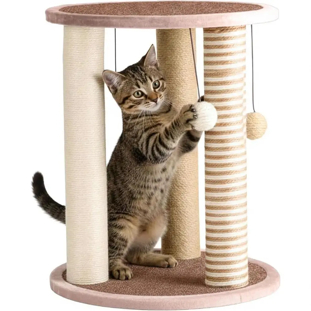Large Brown Scratching Post with Carpeted Base, Play Area, and Perch for Indoor Cats
Large Brown Scratching Post with Carpeted Base, Play Area, and Perch for Indoor Cats
