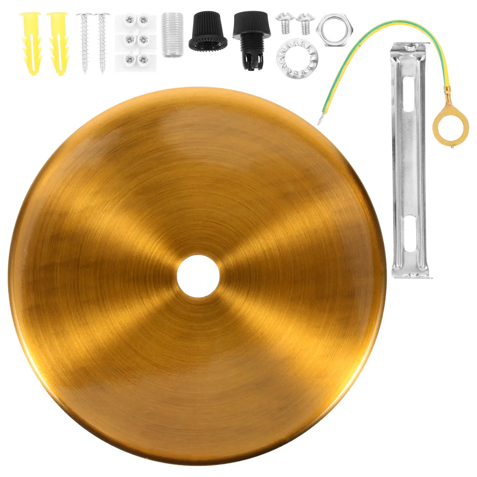 1Set Sturdy Electroplated Iron Ceiling Canopy Light Kit Round Simple Design Chandelier Cover Plate Pendant Light Fixture
1Set Sturdy Electroplated Iron Ceiling Canopy Light Kit Round Simple Design Chandelier Cover Plate Pendant Light Fixture